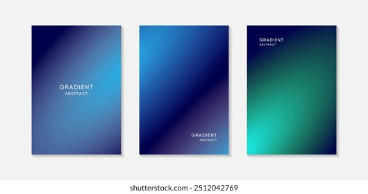 Set of creative abstract gradients style poster or background design vector Abstract Gradient Backgrounds Creative Poster Set