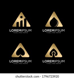 Set Creative Abstract Monogram Logo Design Stock Vector (Royalty Free ...