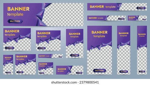Set of creative advertising banners in modern design. The clean, commercial look and modern style makes them ideal for any sales project.