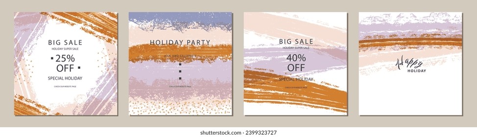 set of creative and artistic abstract square art template, for banner, social media post, card