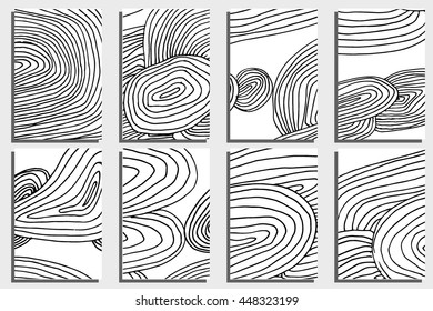 Set of creative artistic cards