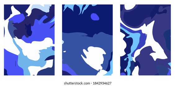 Set of creative artistic prints. Vector trendy pattern for card, invitation, poster, social media post or brochure cover design.
