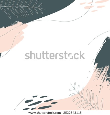 Set of creative artistic templates with abstract and floral elements.