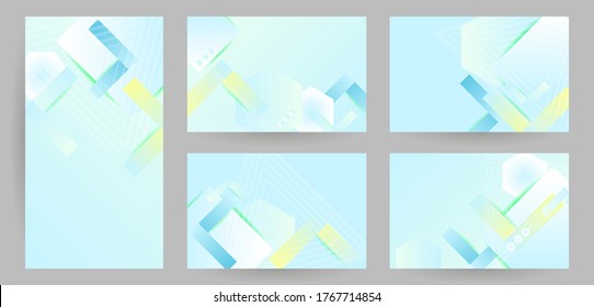 Set creative backgrounds for social media templates. Pastel art colors