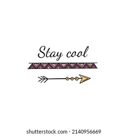 Set of creative Boho style Frames mady by Ethnic. Feathers, Arrows and Floral Elements with space for your text on background. Vector illustration