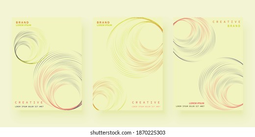 Set of creative brochure, cover design template minimal style