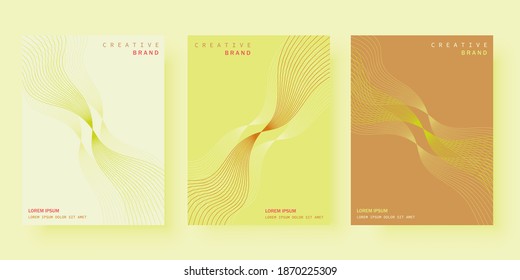 Conjunto de folletos creativos, plantilla de diseño de portada estilo mínimo