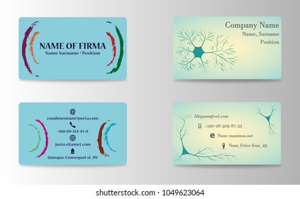 Set of Creative Business Card Print Templates. trending Style Vector Illustration. Stationery Design