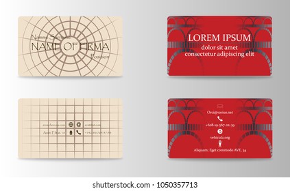 Set of Creative Business Card Print Templates. trending Style Vector Illustration. Stationery Design