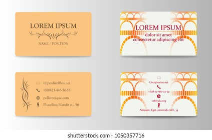 Set of Creative Business Card Print Templates. trending Style Vector Illustration. Stationery Design