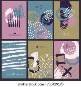 Set of creative business card template and wedding flyers.
