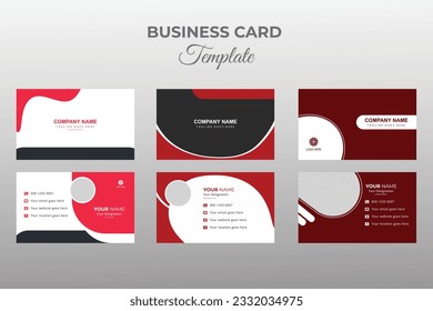 Conjunto de diseño creativo de plantillas de tarjetas de visita.