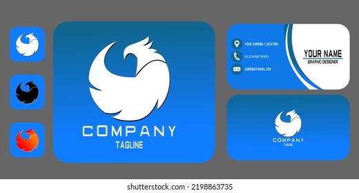 Set of creative business logo and name tag template