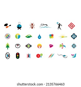 set of Creative business technology logo design