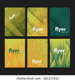 Set of Creative Card, Flyer or Cover Designs with Abstract Backgrounds