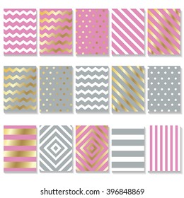 Set of creative cards design. Vector design templates for journal cards, scrapbooking cards, greeting cards, gift cards, patterns, art decoration etc. Set of  journaling cards