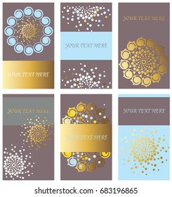 set of creative cards. Geometric pattern. template. Blank. Brochure.