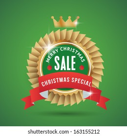 Set of creative Christmas badges.