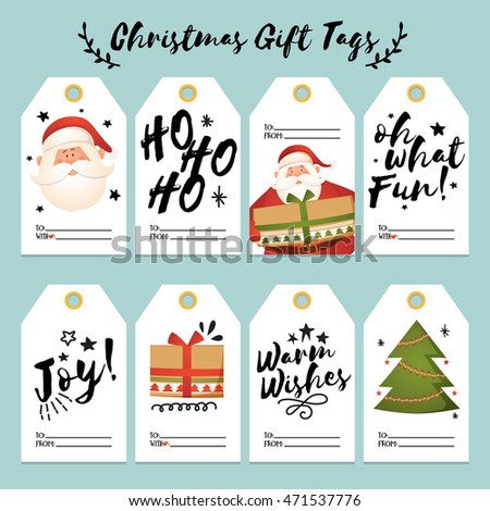 set creative christmas gift tags labels stock vector royalty free merry christmas gift tags