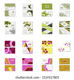 Set of Creative and Clean Business Card Template. Flat Design Vector Illustration. Stationery Design
