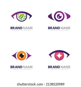 Conjunto de logotipos de Creative Concept Ojos Diseño Plantilla icono de cuidado ocular