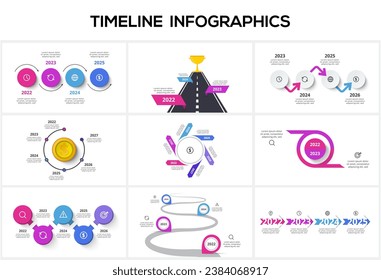 Establecer un concepto creativo para infografía con 2, 3. 4, 5, 6 pasos, opciones, partes o procesos. Visualización de datos empresariales.