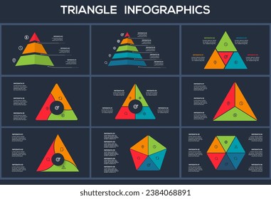 Establecer un concepto creativo para infografía con 3, 4. 5, 6 pasos, partes o procesos. Plantilla para web en segundo plano.