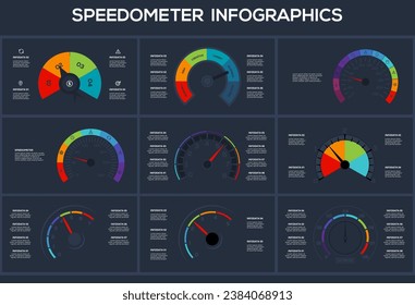Set creative concept for infographic with 4, 5, 6. 7, 8, steps, parts or processes. Template for web on a background.