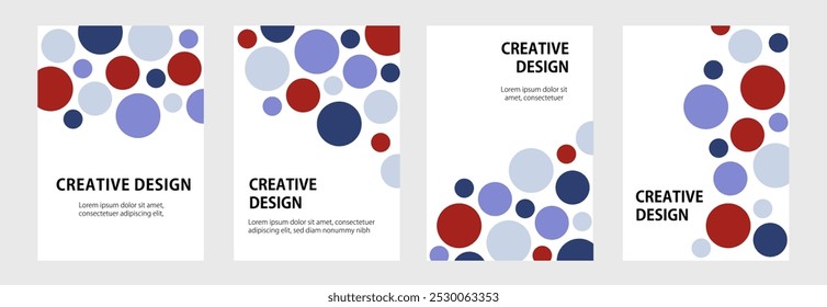 set Creative cover template design, with geometric design modern minimal style trendy Bauhaus pattern backgrounds for cover design, poster, banner ,flyer and interior.