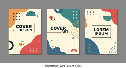 set of creative covers, abstract background