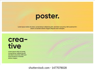 Set of creative covers with pastel colors and gradient lines. Abstract vector art for social media, banner, ad, promotion, offer, web.