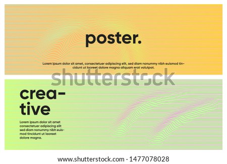 Set of creative covers with pastel colors and gradient lines. Abstract vector art for social media, banner, ad, promotion, offer, web.