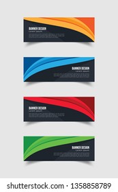 Set of Creative Flat Banner Design Template