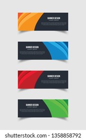 Set of Creative Flat Banner Design Template