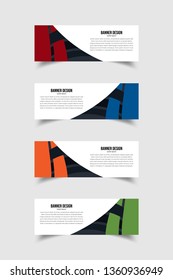 Set of Creative Flat Banner Design Template