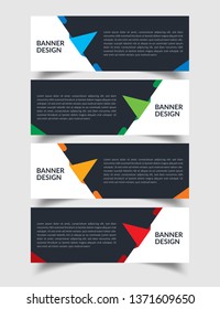 Set of Creative Flat Banner Design Template
