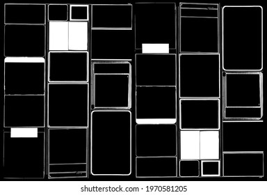Set creative frame  element set, vector illustration.
