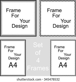 Set creative framework. A4 and square
