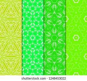 Set Of Creative Geometric Pattern. Seamless Vector Illustration. Pink, Purple Color. For Wallpaper, Invitation.