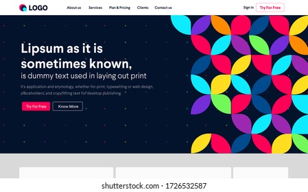 Set of creative geometric shapes abstract vector background website template designs