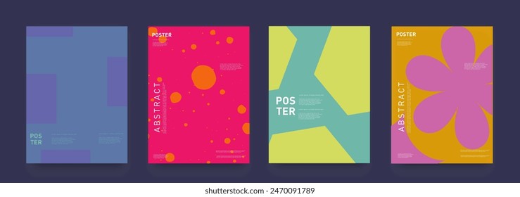 Establecer Formas geométricas creativas para Anuncio, póster, postal, folleto. Colegio Patrón Сopybook en Ilustración vectorial. Fondo 3d Abstractas.