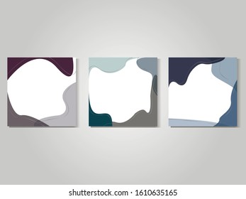 Set of creative geometric wallpaper. Trendy shapes composition. May use for gift card, poster template, landing page,ui,ux,cover book, banner, social media posted.Vector illustration in soft colours 