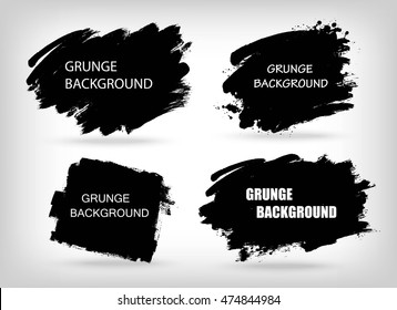 Set of creative grunge banners, frames, stickers, backgrounds. Hand drawn textures design element. Place for text, information, quote.