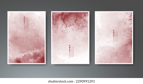 Set of creative hand painted abstract watercolor background. Design for your cover, date, postcard, banner, logo.