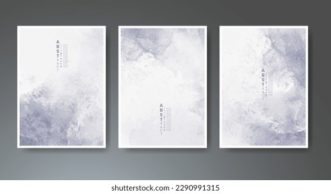 Set of creative hand painted abstract watercolor background. Design for your cover, date, postcard, banner, logo.