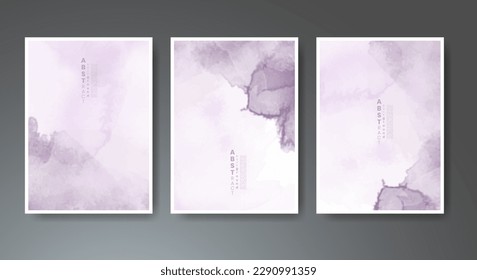Set of creative hand painted abstract watercolor background. Design for your cover, date, postcard, banner, logo.