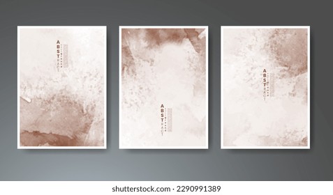 Set of creative hand painted abstract watercolor background. Design for your cover, date, postcard, banner, logo.