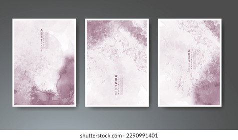 Set of creative hand painted abstract watercolor background. Design for your cover, date, postcard, banner, logo.