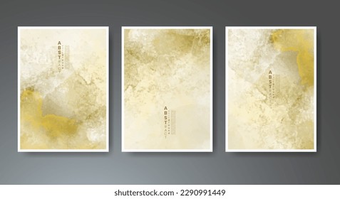 Set of creative hand painted abstract watercolor background. Design for your cover, date, postcard, banner, logo.