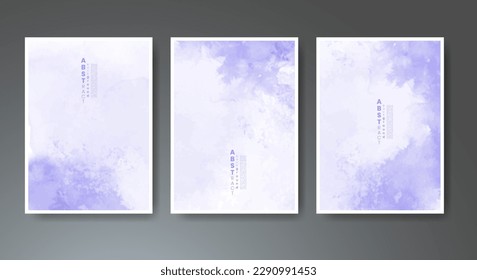 Set of creative hand painted abstract watercolor background. Design for your cover, date, postcard, banner, logo.